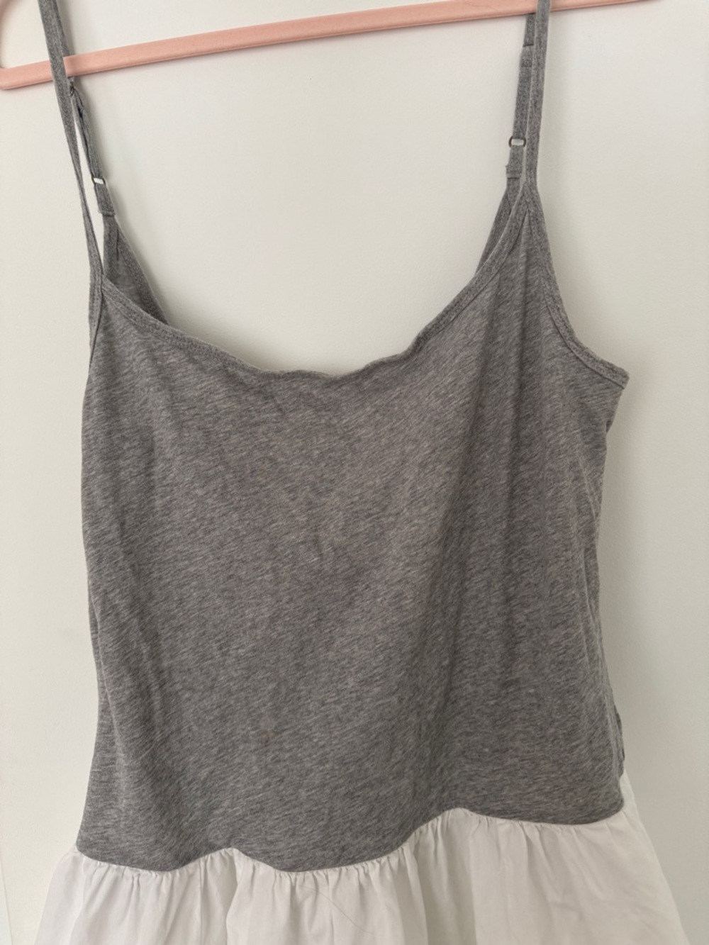 Free People Gray and White Spaghetti Strap Sundress - Picture 3 of 7